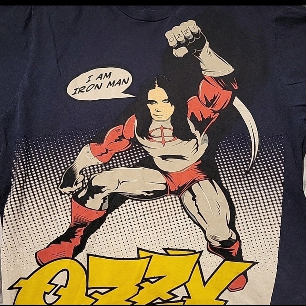 Ozzy Osbourne Iron Man Superhero Comic Shirt Medium